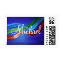 Artistic Waves and YOUR Name postage