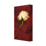 Artistic White Rose Canvas Wrap