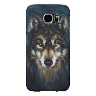 Artistic Wolf Face Samsung Galaxy S6 Cases