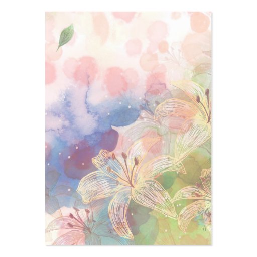 Artistry Watercolor Floral Painting Earring Cards Business Card Template (back side)