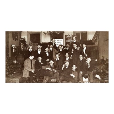 Artists and Friends of John French Sloan in Studio Custom Photo Card by wallarts