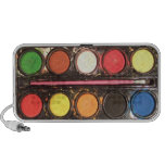 Artist's colorful paint color box laptop speakers