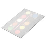 Artist's colorful paint color box memo pad