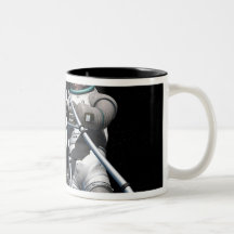 Artist's concept of future space exploration coffee mug