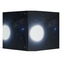 Artist's concept showing the binary star system vinyl binders