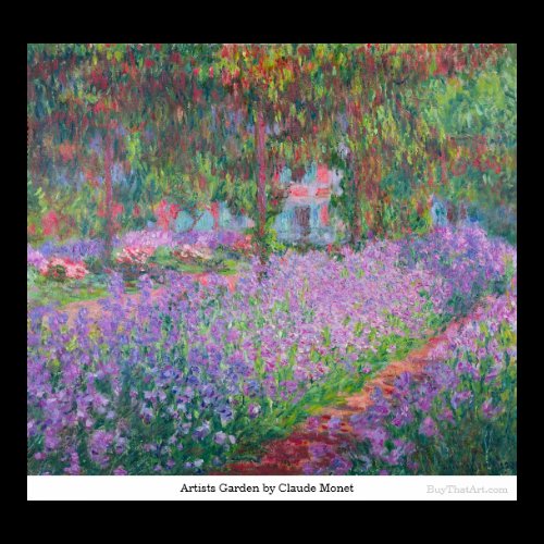 Artists Garden by Claude Monet Posters