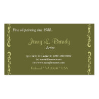 Artists, gardener, farmer, teacher business cards business cards