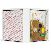 Artists Paint Splatter And Pallet of Paint Binder
