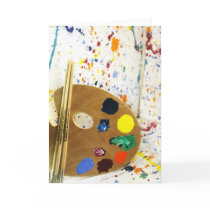 Artists Paint Splatter And Pallet of Paint Greeting Cards