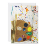 Artists Paint Splatter And Pallet of Paint Invitation
