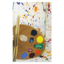 Artists Paint Splatter And Pallet of Paint Customized Stationery