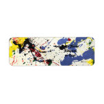 Artists Paint Splatter Background Return Address Labels