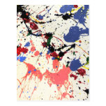 Artists Paint Splatter Background Post Card