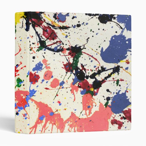 Artists Paint Splatter Background Vinyl Binders