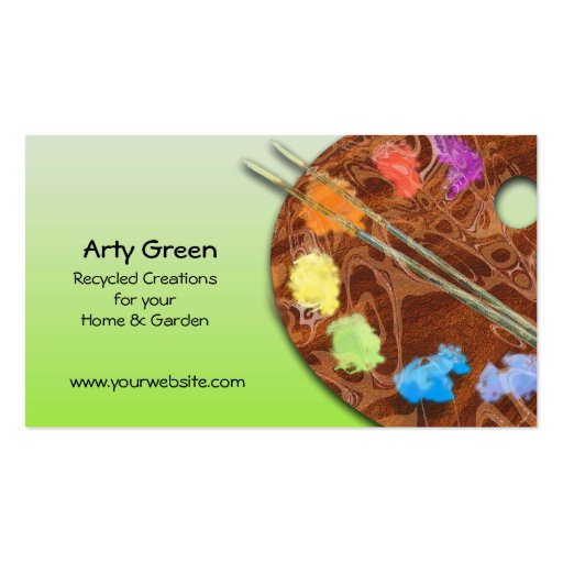 Artist's Palette Business Card (back side)