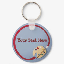 Artist's Pallet Keychain by Customizables Artist's Pallet Keychain