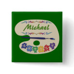 Artist's Pallet Name Badge Pin