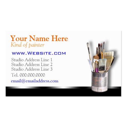 Artist's Profile Card Business Cards (front side)