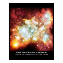 Artist's View of Star Birth in the Lynx Arc posters