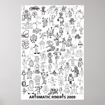 Artomatic Robots 2009 Poster 2 by robotdisorder