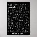 Artomatic Robots 2009 Poster 3 - Black Edition posters