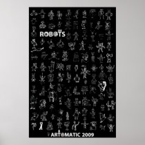 Artomatic Robots 2009 Poster 4 - Black Edition