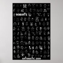 Artomatic Robots 2009 Poster 5 - Black Edition