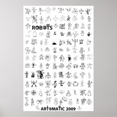 Artomatic Robots 2009 Poster 6 by robotdisorder