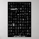 Artomatic Robots 2009 Poster 6 - Black Edition posters