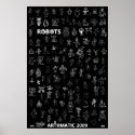 Artomatic Robots 2009 Poster 7 - Black Edition posters