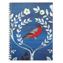 Arts and Crafts style bird Notebooks