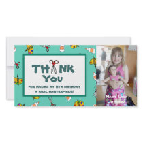 Arts and Crafts Theme Photo Thank You Note Photo Cards