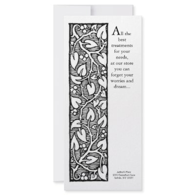 Arts and Crafts vine design Rack Card by curiosities_shop