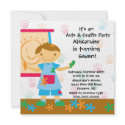 Arts & Crafts Birthday Party invitation