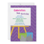Arts & Crafts Kids Paint Birthday Party Invite