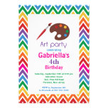 Arts & Crafts Kids Paint Birthday Party Announcements