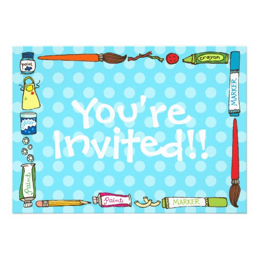 Arts & Crafts Party Invitation