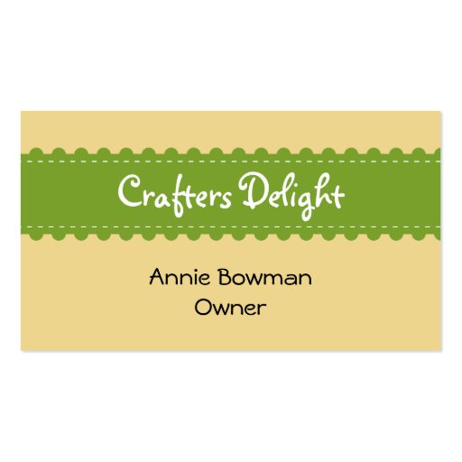 Arts crafts ribbon accessories handmade business business cards