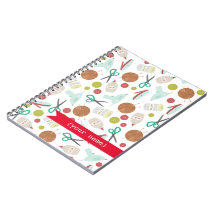 Arts & Crafts Themed Personalized Spiral Notebook