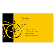 Artsy Bike Woodcut Business Cards