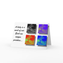Artsy Birth Announcement cards