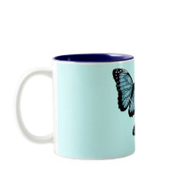 Artsy Blue Butterflies Mug
