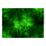 artsy_bright_green_trees greeting card
