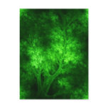 artsy_bright_green_trees post card