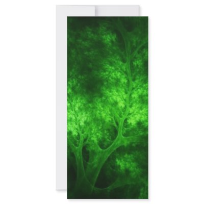 artsy_bright_green_trees custom rack cards by CreativeColours