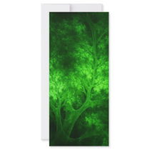 artsy_bright_green_trees custom rack cards
