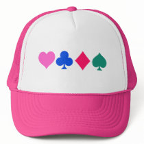 Artsy Card Symbols Electric Mesh Hat