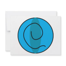 Artsy Circle Blue invitations by Cheryldesigns Artsy Circle Blue invitations