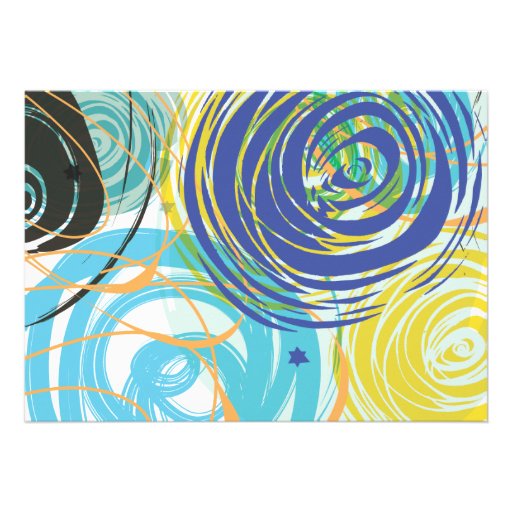 ARTSY FARTSY Bar Bat Mitzvah Reply Card Personalized Invitation