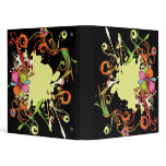 artsy floral bliss vector design 3 ring binders